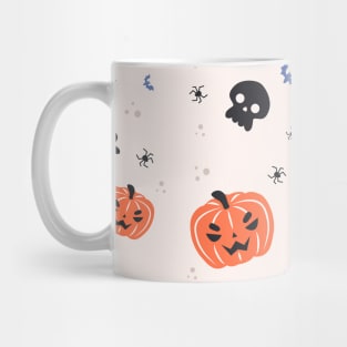 Pumpkin, Halloween, Skull, Bat, Spider, Trick, Night, Gift Mug